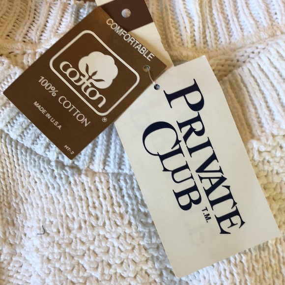 Vtg 80’s PRIVATE CLUB Size Large USA Made Multi-Knit Monochrome 100% Cotton NEW - Picture 10 of 16